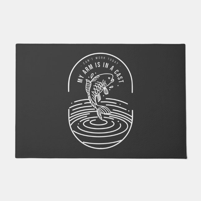 Paillasson Je ne peux pas travailler aujourd'hui mon bras est (Devant)