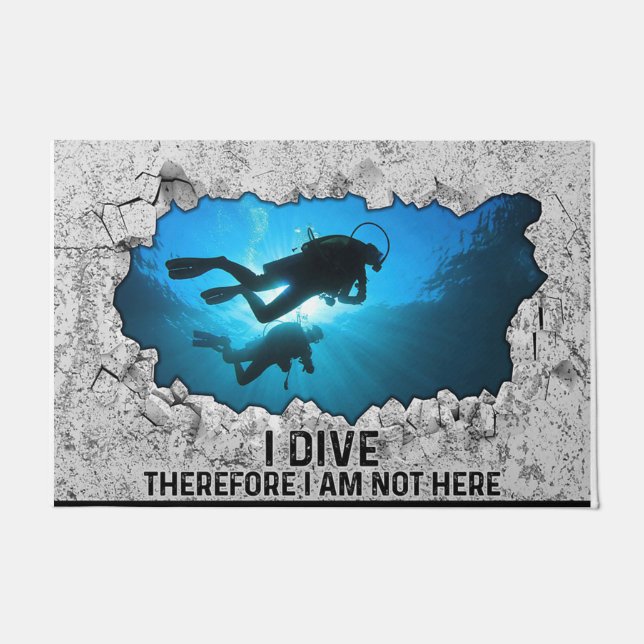 Paillasson Je Plonge Donc Je Ne Suis Pas Ici (Devant)