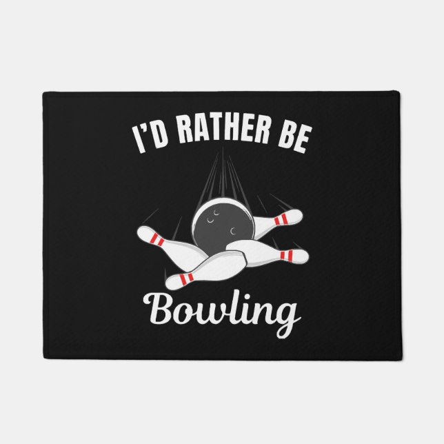 Paillasson Je préférerais jouer au bowling (Devant)