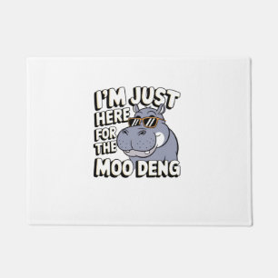 Paillasson Je suis juste ici pour Moo Deng mignon bébé Hippo