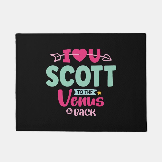 Paillasson Je t'aime Scott Valentines (Devant)