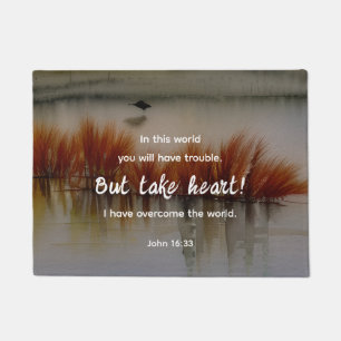 Paillasson Jean 16:33 J'ai surmonté la Bible Verse Christian