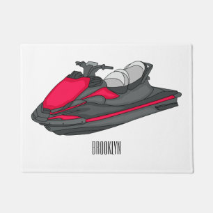 Paillasson Jet ski cartoon illustration