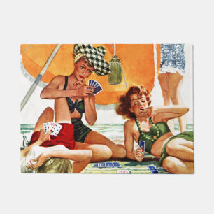 Paillasson Jeu de carte à la plage par Alex Ross