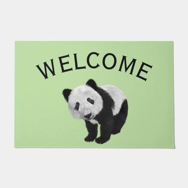 Paillasson Jeune panda vert (Devant)