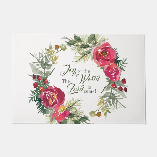 Paillasson Joie au monde Le Seigneur est venu, Noël (Devant)