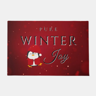 Paillasson Joie d'hiver pure avec manchot