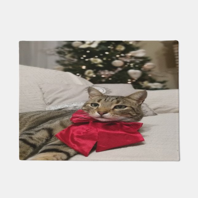 Paillasson Joli Chat de Noël (Devant)