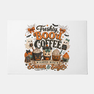 Paillasson Joli Fantôme Effrayant Amateur de Café Halloween