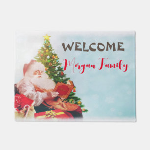 Paillasson Joli Père Noël, sapin de Noël