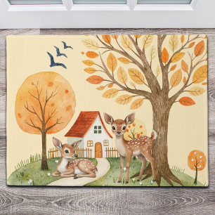 Paillasson Jolie campagne de cerfs de bois Maison
