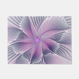 Paillasson Jolie fleur rose abstraite moderne art fractal