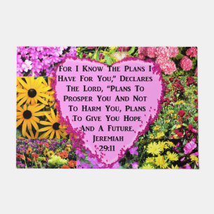 PAILLASSON JOLIE FLORALE JEREMIAH 29:11 BIBLE