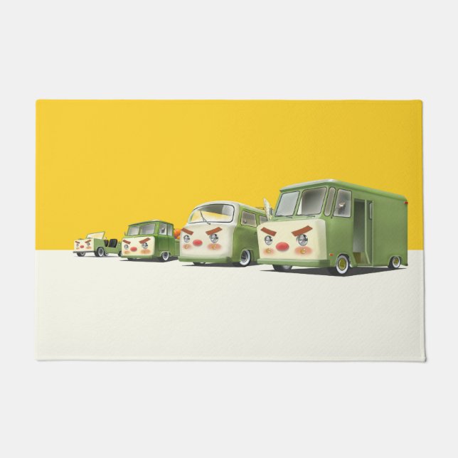 Paillasson Jolie gamme de voitures cartonnées (Devant)