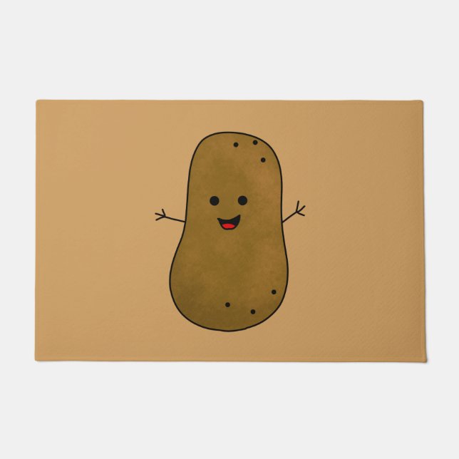 Paillasson Jolie pomme de terre heureuse (Devant)