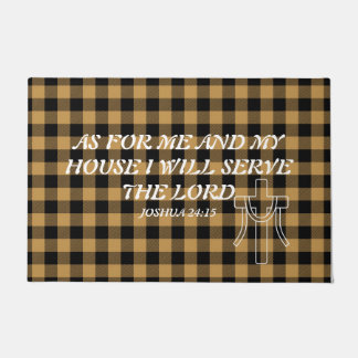 Paillasson Joshua 24:14 Buffalo Check Design Porte Mat