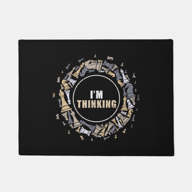 Paillasson Joueur d'échecs Nerd joueur d'échecs cadeau échecs (Devant)