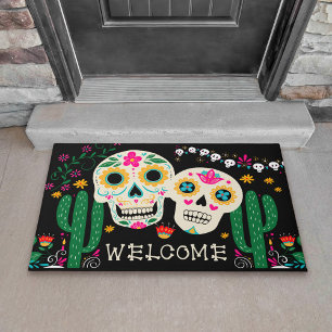 Paillasson Jour des crânes de sucre morts Welcome Doormat