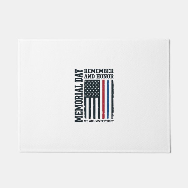 Paillasson Jour du Souvenir Hommage et Tribut Vector Des (Devant)