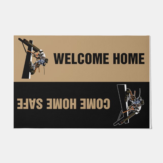 Paillasson Jovely Lineman Present, Meilleur Bienvenue (Devant)