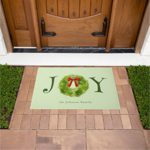 Paillasson JOY Christmas Wreath Family