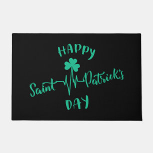 Paillasson Joyeuse St Patrick Day Battement de coeur Trèfle