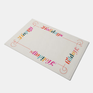 Paillasson Joyeuses vacances Porte-monnaie Rétro Noël Mat