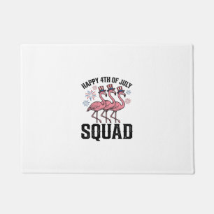 Paillasson Joyeux 4 juillet Flamingo Squad Vector Design_1