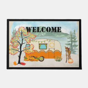 Paillasson Joyeux Camper Automne Porte Mat