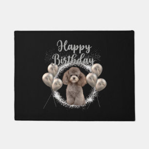 Paillasson Joyeux caniche d'anniversaire
