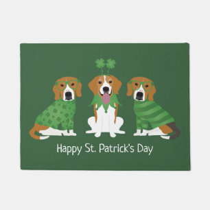 Paillasson Joyeux chien Beagle Jour de la Saint Patrick