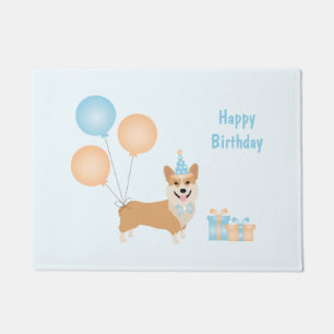 Paillasson Joyeux Chien de Corgi Anniversaire