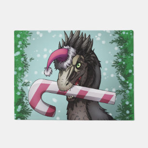 Paillasson Joyeux dinosaure de Noël