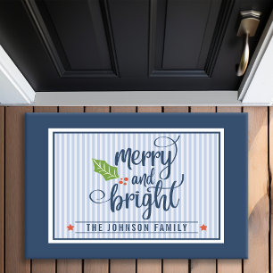 Paillasson Joyeux et Lumineux Monogramme de Noël
