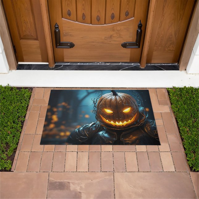 Paillasson Joyeux Halloween Guerrier Citrouille (De plein air)