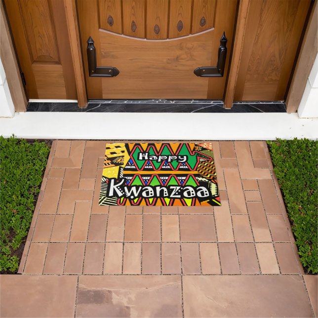 Paillasson "Joyeux Kwanzaa" (De plein air)
