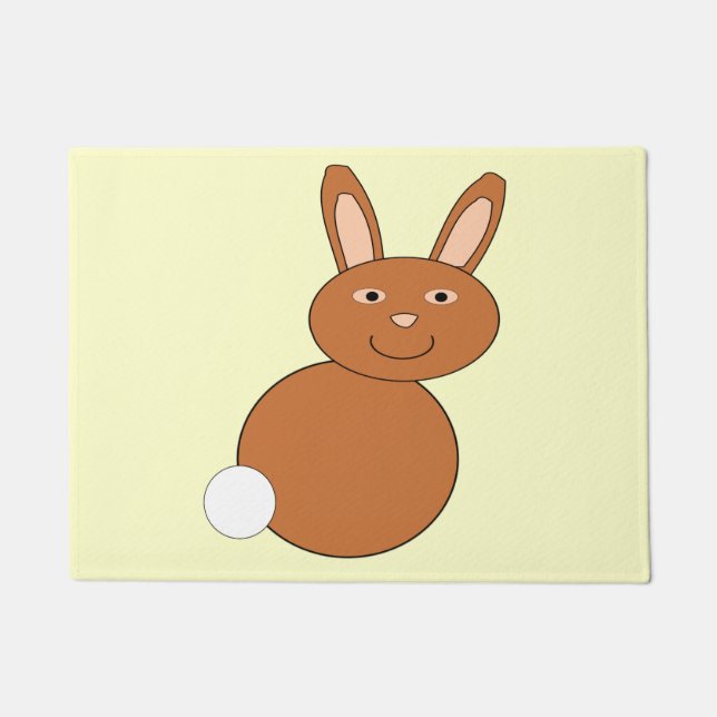 Paillasson Joyeux lapin de Pâques Mat de porte (Devant)