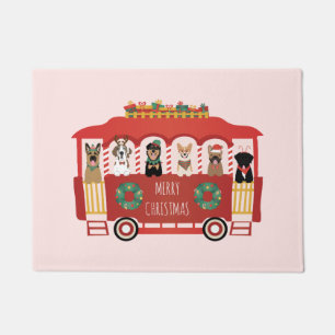 Paillasson Joyeux Noël Chiens de vacances Trolly