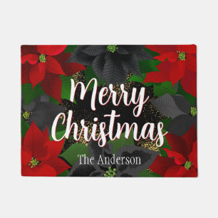 Paillasson Joyeux Noël Goth Poinsettias