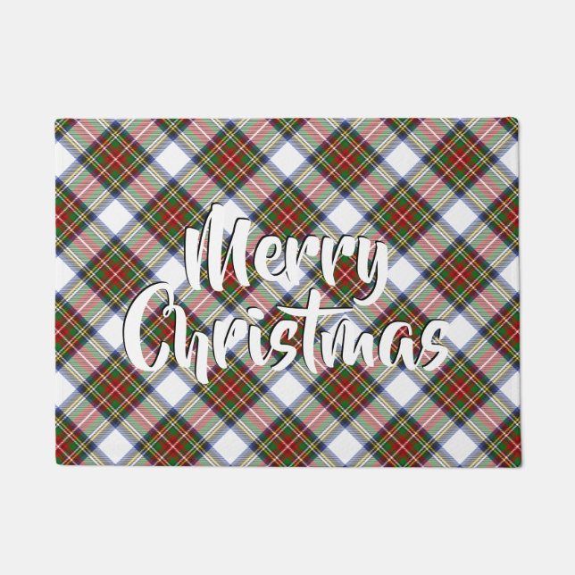 Paillasson Joyeux Noël Plaid Stewart Royal Tartan (Devant)