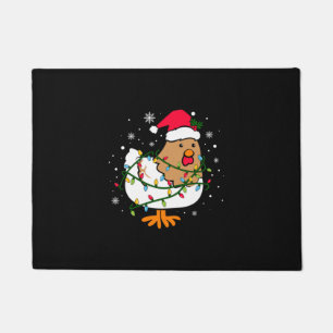 Paillasson Joyeux Noël Poulet de Noël Lumière