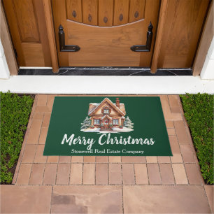 Paillasson Joyeux Noël Real Estate Company Green Party