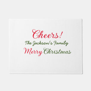 Paillasson joyeux noël vœux ajouter nom de famille texte phot