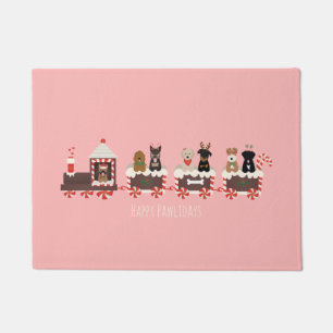 Paillasson Joyeux Pawlidays Chien Noël Vacances Train