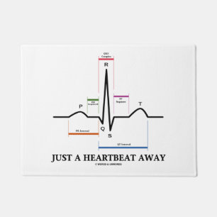 Paillasson Juste un humour parti de l'électrocardiogramme EC