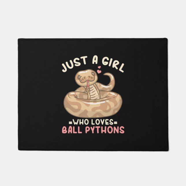 Paillasson Juste Une Fille Qui Aime Ball Python (Devant)