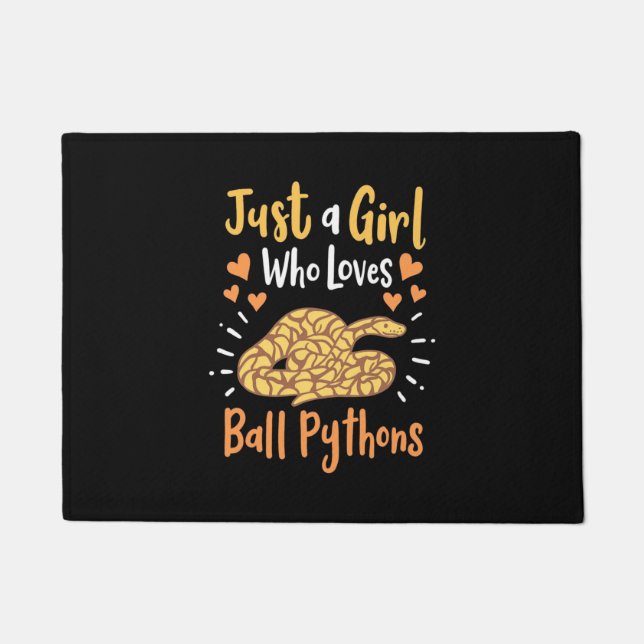 Paillasson Juste Une Fille Qui Aime Ball Pythons (Devant)