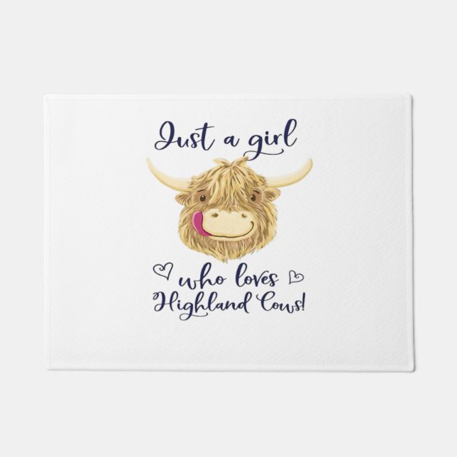 Paillasson Juste Une Fille Qui Aime La Classe Des Vaches Écos (Devant)