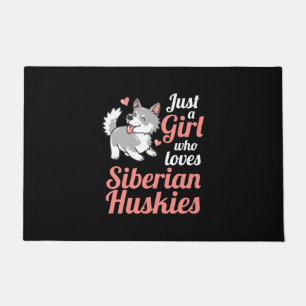 Paillasson Juste une fille qui aime le Husky Sibérien
