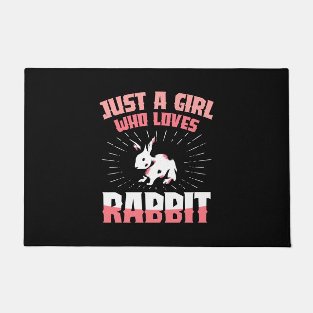 Paillasson Juste Une Fille Qui Aime Le Lapin (Devant)